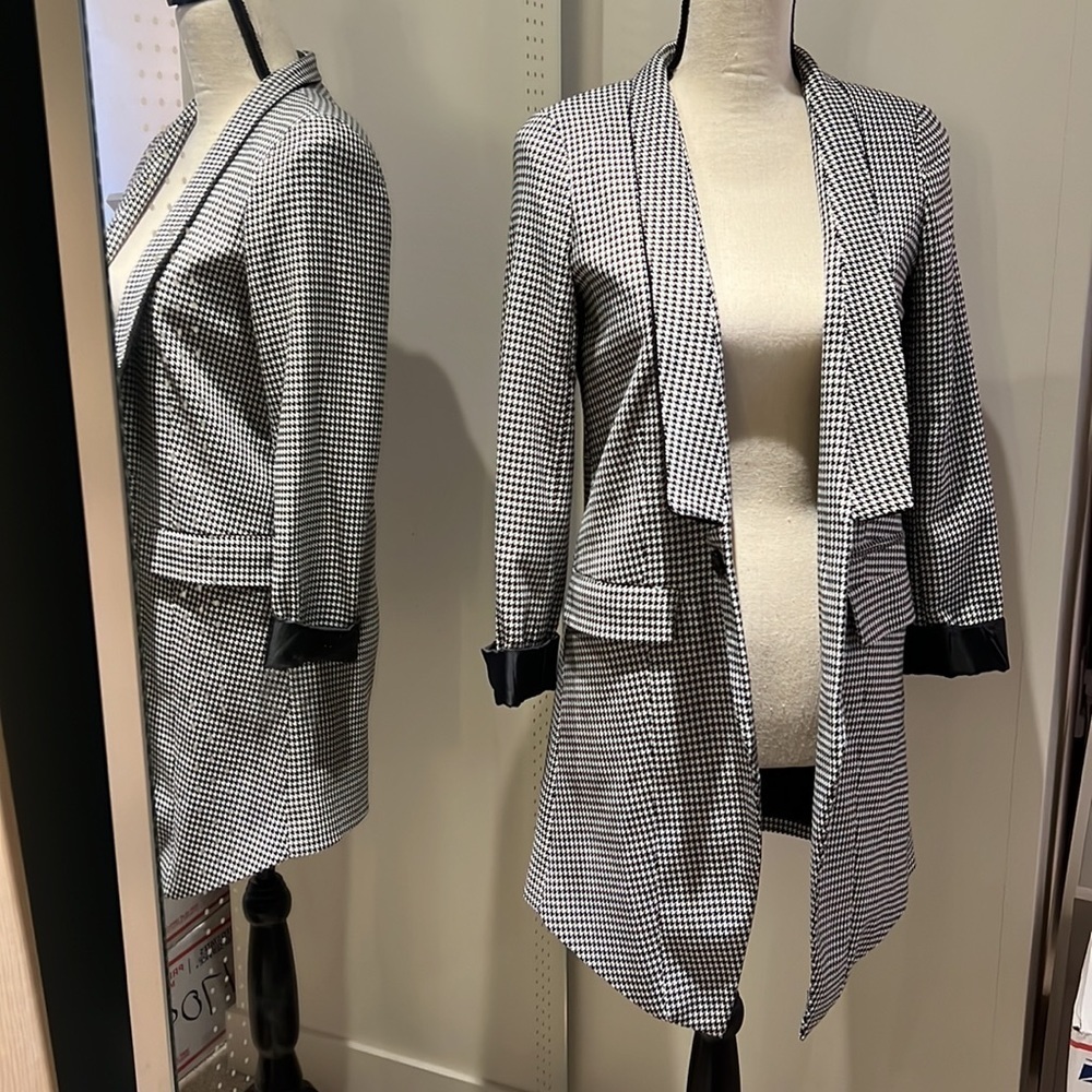 ASOS tailored blazer in mini houndstooth size us 0